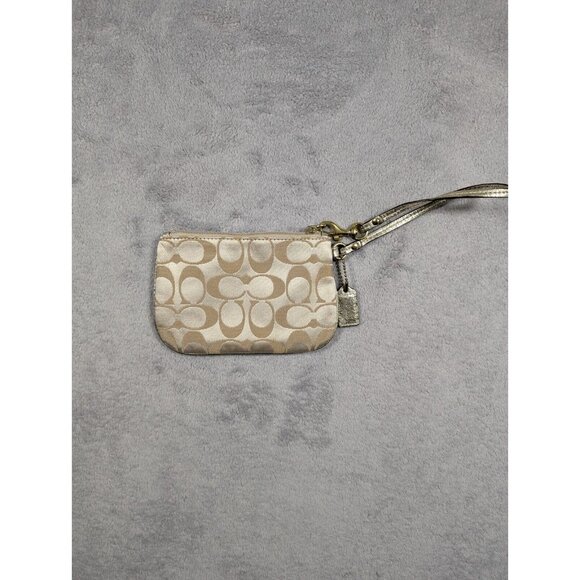 Coach Est 1941 Wristlet Wallet Purse Canvas Classic Signature Wrist Strap Y2K - Picture 10 of 16
